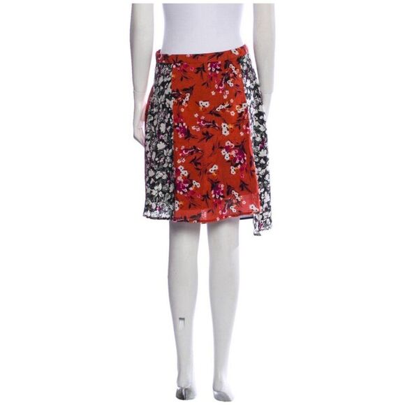 Acne Studios Authentic Hamni Black Floral Knee Length Skirt FR 38 US 6 Small - Picture 3 of 8
